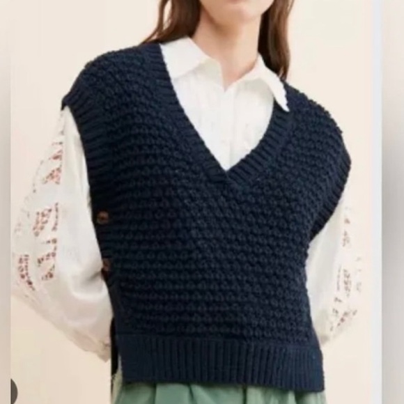 Maeve By Anthropologie Hi-Low Sweater Vest - Picture 1 of 13